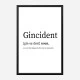 Gincident Definition Typography Wall Art