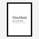 Gincident Definition Typography Wall Art