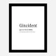Gincident Definition Typography Wall Art