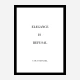 Coco Chanel Elegance Is Refusal Quote Art Print