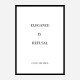Coco Chanel Elegance Is Refusal Quote Art Print