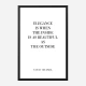 Coco Chanel Elegance Quote Art Print