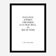 Coco Chanel Elegance Quote Art Print