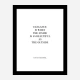 Coco Chanel Elegance Quote Art Print