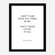 Coco Chanel I don’t care what you think of me Quote Art Print