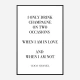 Coco Chanel I only drink Champagne Quote Art Print