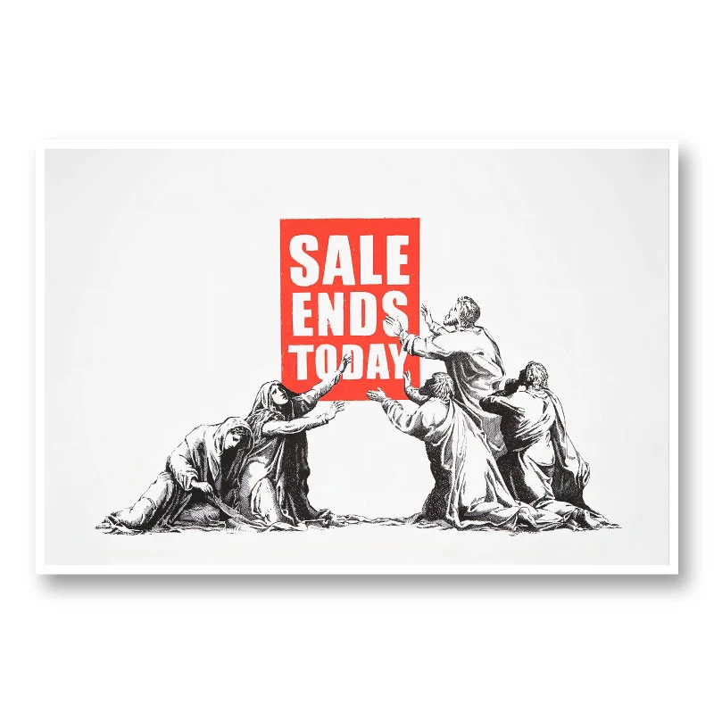 バンクシー BANKSY sale ends today WCP Sale Ends Today Banksy Wall Art Print