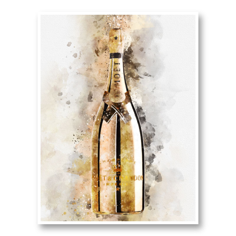 campagne Grommen Krijt Moet & Chandon Golden Edition Champagne Art Print
