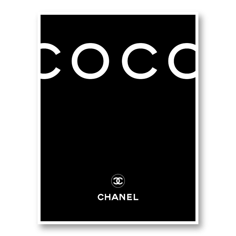 Coco Chanel Fashion wall art print.