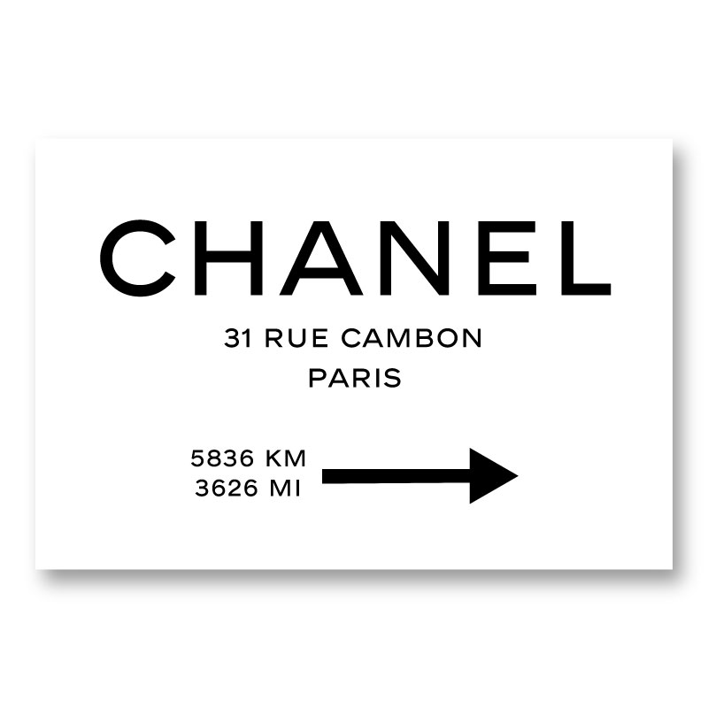 Black and White Chanel Logo Art