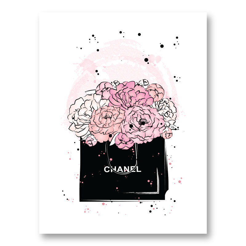 Welsprekend Slaapkamer Hobart Chanel Flowers Art Print
