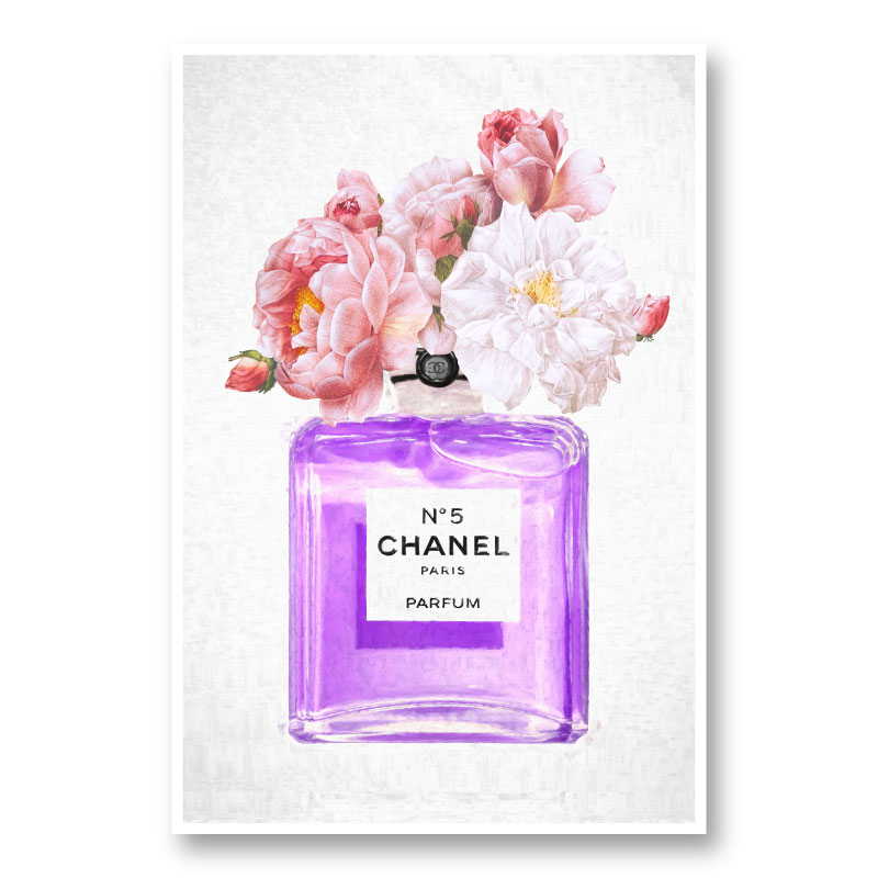 Flowers Chanel Perfume Wall Art