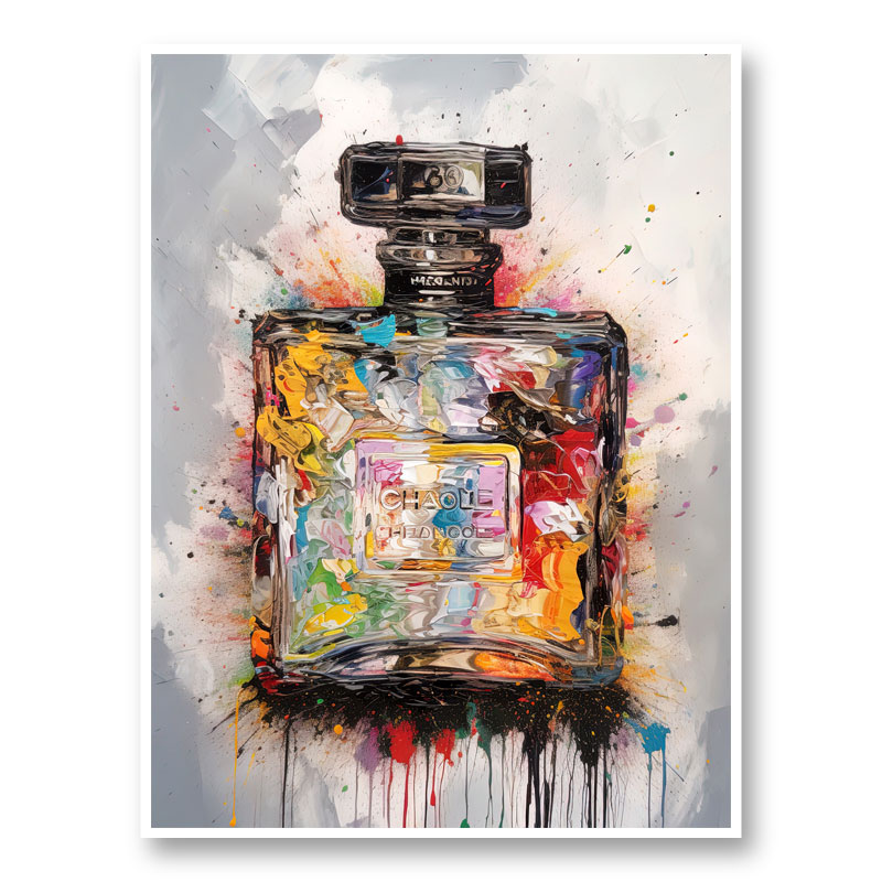 Chanel No 5 Grunge Perfume Bottle Art Print