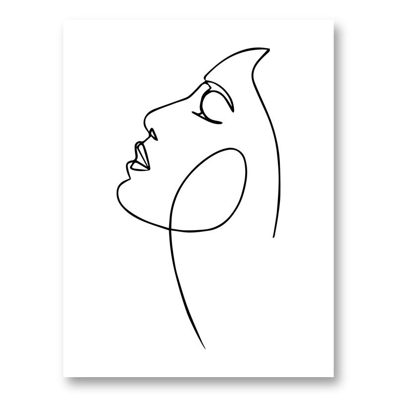 The Face Line Art Print