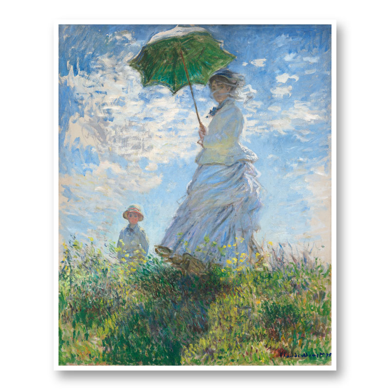 Woman With A Parasol By Claude Monet Art Print