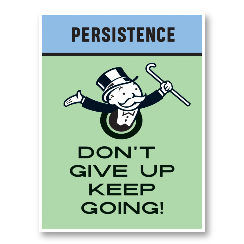 Peritance Posters Persistence Poster Motivational