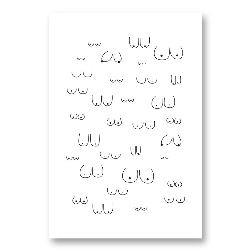 Beautiful shape of boobs Art Print by Little Dean